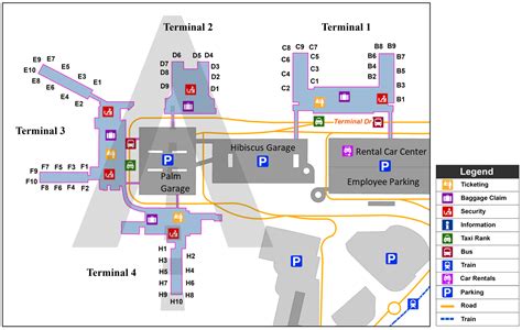 Fort Lauderdale Airport Terminal Map Fll Terminal Map