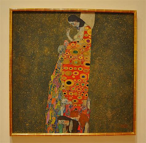 Gustav Klimt Hope Ii Unique Artwork Portraying Pregnant Woman Gustav Klimt