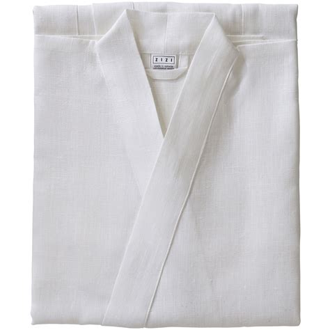 Bathrobe Plain White Zizi Linen Home Textiles