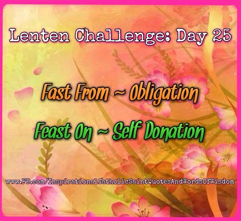 Lenten Challenge Day 25 Inspirational Words Of Wisdom Lenten Season