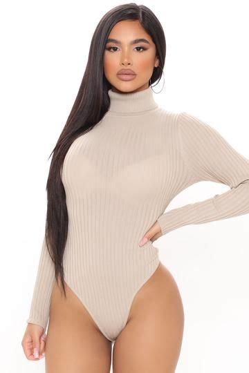 Make My Life Complete Sweater Bodysuit Taupe In 2021 Bodysuit Fashion Fashion Fashion Nova