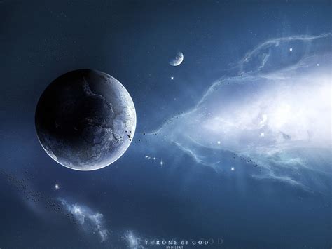 Two Planets And Star Lot In Universe Hd Wallpaper Wallpaper Flare