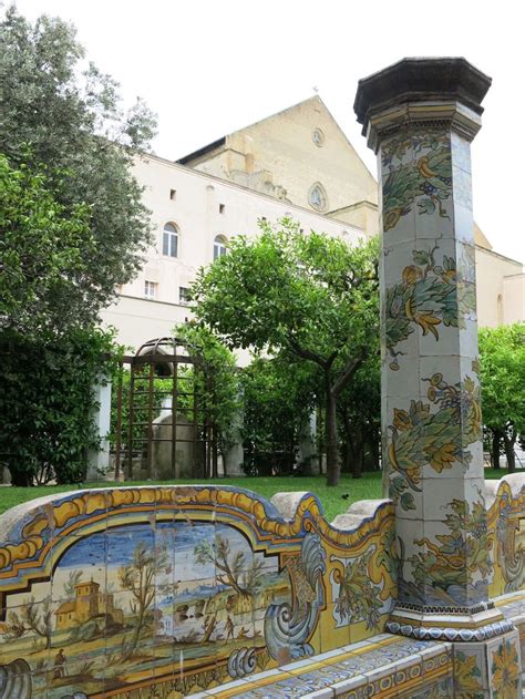 basilica of santa chiara naples detail of the 18th century majolica tiles that cover the