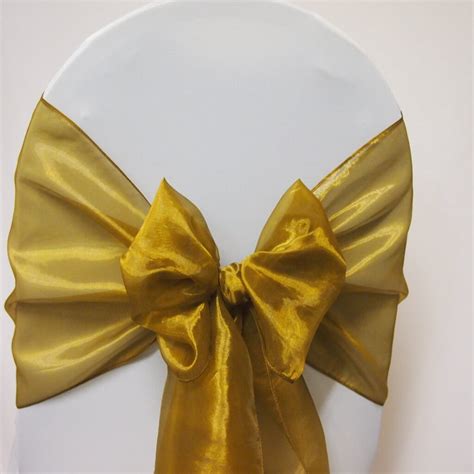15 height (from ground) note: Covers Decoration Hire | Sash Gold Antique Organza ...