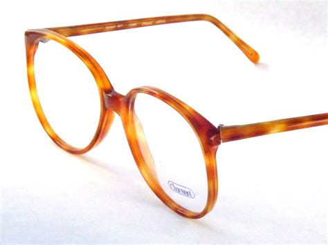 Big Preppy Light Brown Tortoise Shell Eyeglasses Vintage