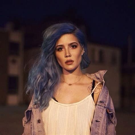 ashley frangipane halsey halsey hair halsey blue hair