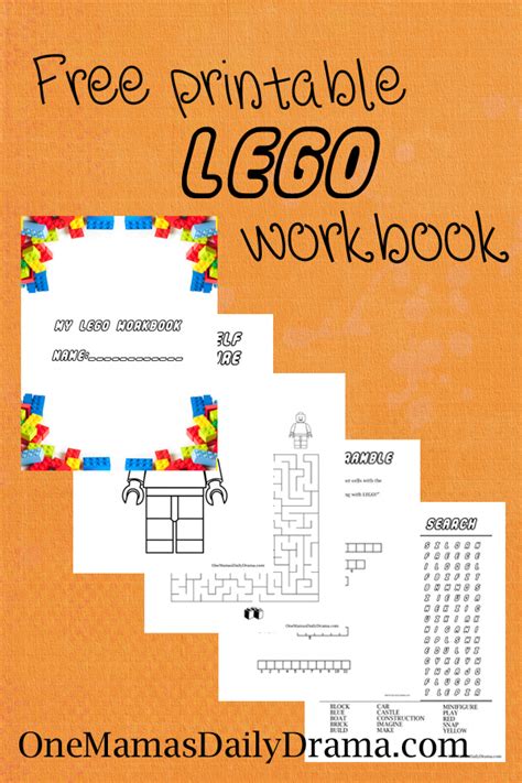 FREE Printable Lego Workbook