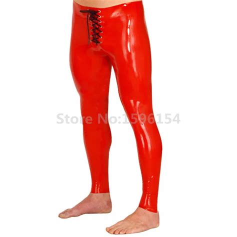 latex rubber men s pants fashion red legging lcm101 latex rubber men latex rubber leggingslatex