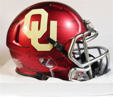 Oklahoma Sooners Riddell Speed Mini Helmet Bring The Wood Hydro Red