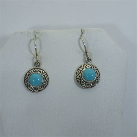 Sterling Turquoise Earrings Marked Excellent Condition Etsy