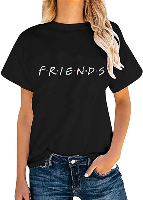Ouzhi S Casual T Shirt Teen Girls Friend Letters Graphic Tees | Minaze