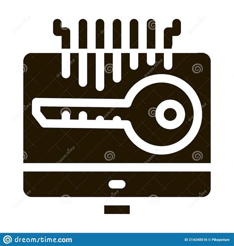 Security Key Icon Vector Glyph Illustration Stock Vector Illustration