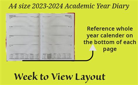 A4 Academic Diary 20232024 Week To View Hardback Case Bound Purple
