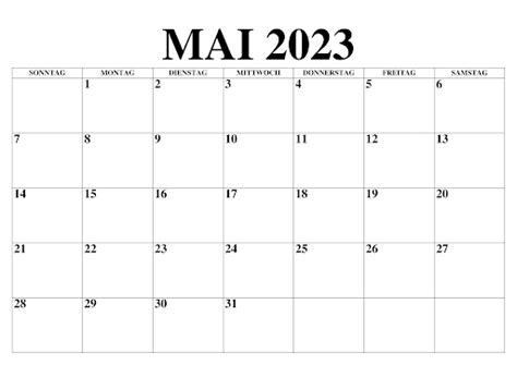 Feiertage Mai 2023 Kalender Zum Ausdrucken The Beste Kalender