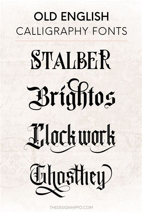 19 Best Old English Gothic Calligraphy Fonts English Calligraphy