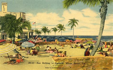 1958 Postcard Hagins Collection Vintage Florida Miami Beach Miami