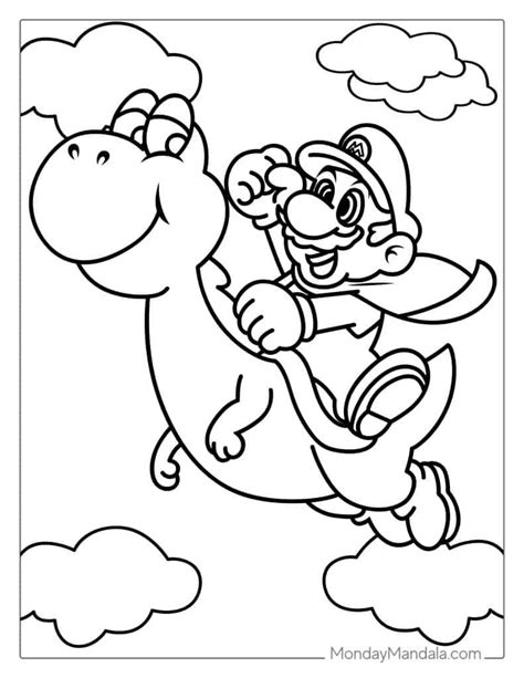 Mario Coloring Page (Free PDF Printables) - Coloring Home