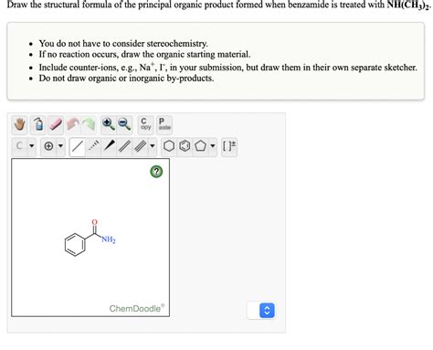 Solved Draw The Structural Formula Of The Principal Organic Chegg