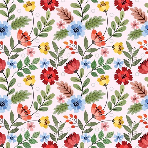 Colorful Flowers Seamless Pattern 9252878 Vector Art At Vecteezy