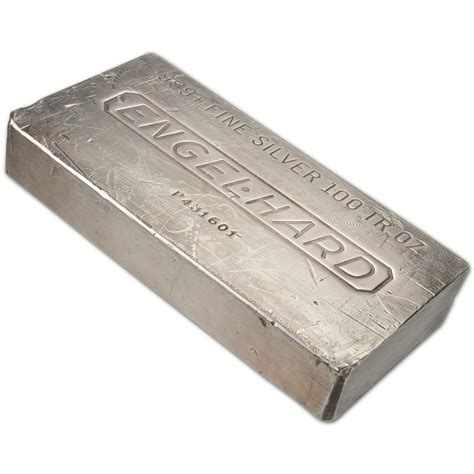 100 Oz Silver Bar Engelhard Extruded 999 Fine Ebay