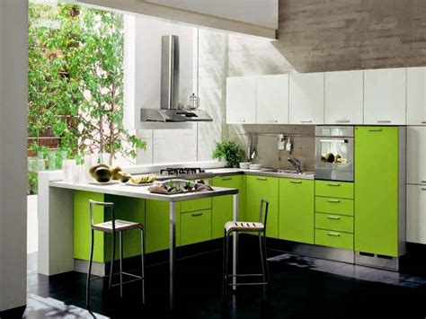 inspirasi desain dapur minimalis warna hijau design rumah minimalis