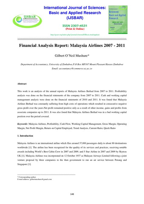 Annual reports are saved as adobe pdf documents, most computers will open the document automatically, but you may need adobe reader. (PDF) Financial Analysis Report: Malaysia Airlines 2007-2011