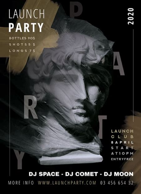 Launch Night Party Flyer Free Psd Template Psdflyer