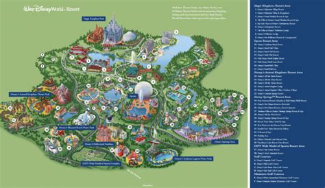 Disney World Map 2021 Maps Resorts Theme Parks Water Parks Pdf