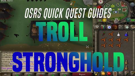Start point 1 quest point, a law talisman, and access to death plateau. Quick Quest Guides - Troll Stronghold 6:19 - YouTube