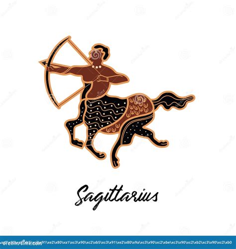 Zodiac Sign Sagittarius The Symbol Of The Astrological Horoscope Stock Vector Illustration Of