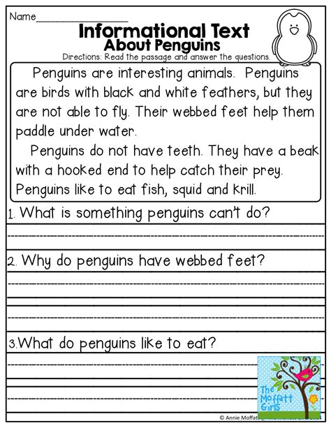 Informational Text About Penguins And Tons Of Other Great Printa
