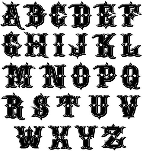 Classic Tatto Letters Lettering Styles Alphabet Tattoo Lettering