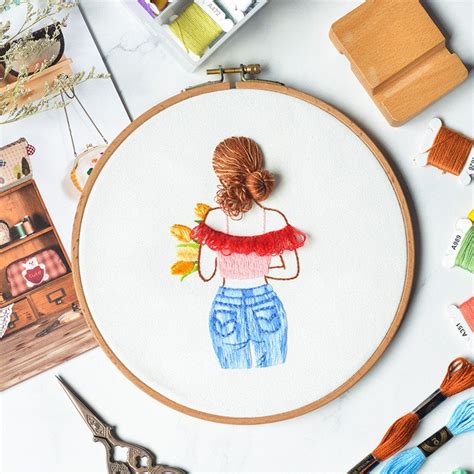 DIY Embroidery Kit Beginner Beginner Embroidery Kit Modern Etsy