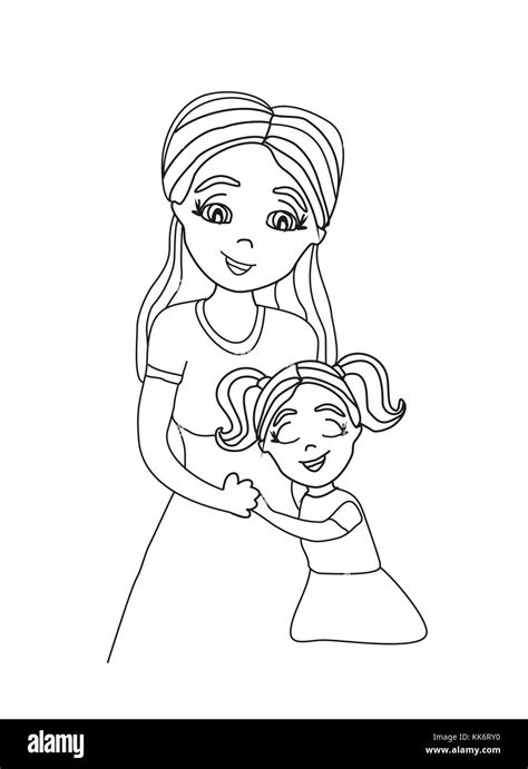 Hija Abrazando A Su Mamá Imagen Vector De Stock Alamy