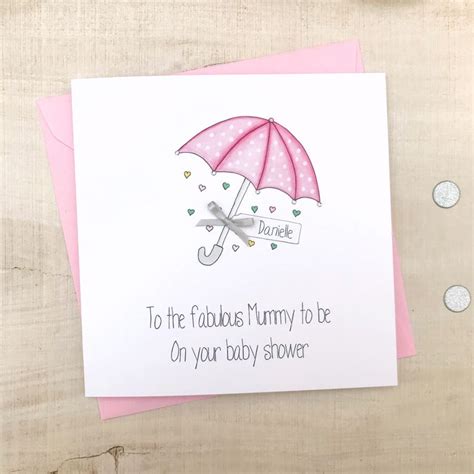 Personalised Baby Shower Card Handmade Personalised Baby Etsy