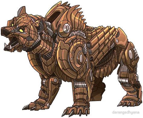 Mechanimal - Grizzly Bear Sticker by derangedhyena in 2021 | Robot