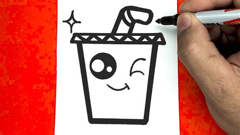 How To Draw Cute Drinking Soda Draw Cute Things