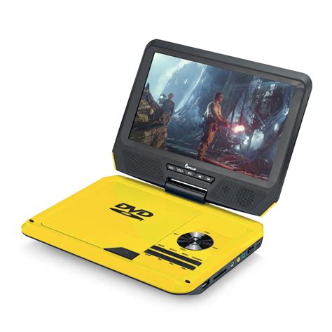 Dvp 917 9in 270° Swivel Screen Portable Dvd Player Yellow