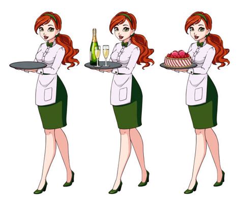 Diner Waitress Uniform Illustrations Royalty Free Vector Graphics