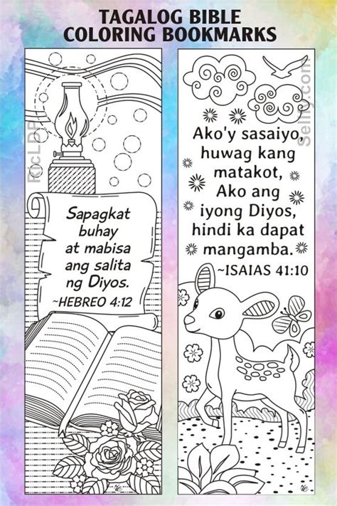 Tagalog Bible Bookmarks Bible Bookmark Coloring Bookmarks Bible