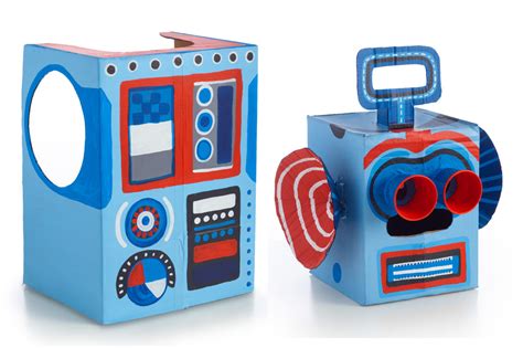 How To Make Box Robots Kids Cardboard Box Craft Project Dk Uk