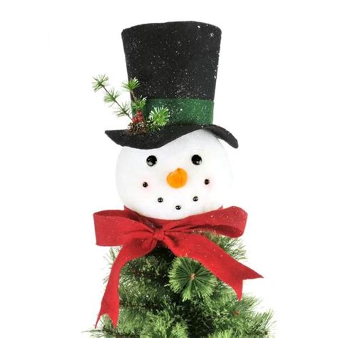 Snowman Head Tree Topper Tree Toppers Christmas Crafts For Ts