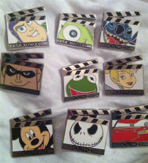 Disney Hollywood Studios Clapboard Series Pin Set 9 Pins Disney Pins