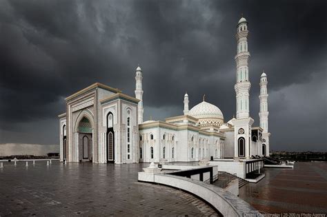 The Hazrat Sultan Mosque In Astana Kazakhstan The Largest Mosque In