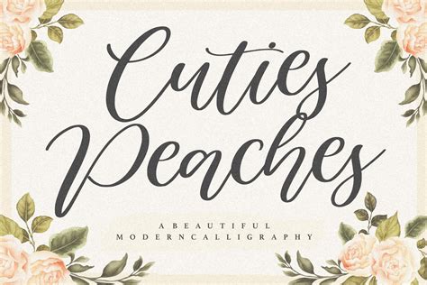 Cuties Peaches Beautiful Modern Calligraphy Font By Balpirick Studio