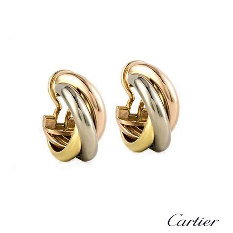 Cartier 18k Three Colour Gold Trinity Earrings B P 80083231 Rich Diamonds