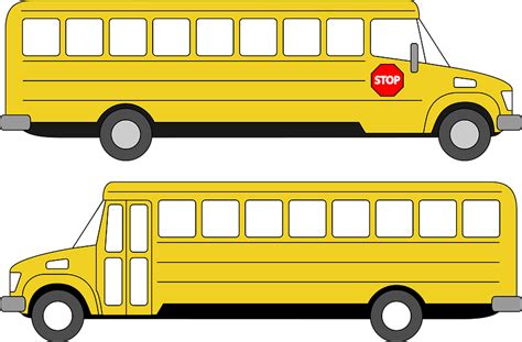 Side View Of Two School Buses Clipart Free Download Transparent Png