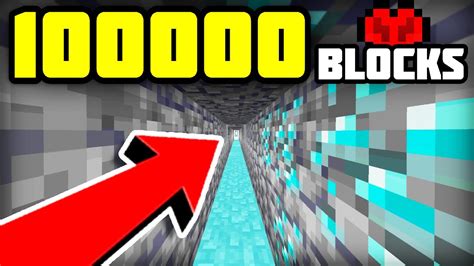 I Mined For 100000 Blocks In A Straight Line In Minecraft Hardcore