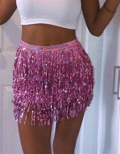 Quick 4 Flash Sale Pink Sequin Tassel Fringe Sarong Beach Etsy Cowgirl Halloween Costume