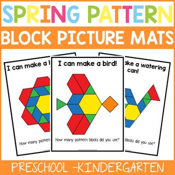 Whenever an opponent casts a spell, create a clue. Spring Pattern Block Picture Mats by From ABCs to ACTs | TpT